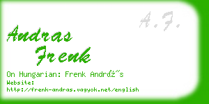 andras frenk business card